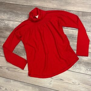 Maeve by Anthropologie Red Turtleneck Thin Lightweight Sweater EUC Small